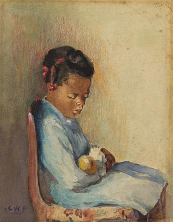 (ART.) Four watercolor portraits of North Carolina women and girls by Clary Webb Peoples.
